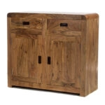 Artekko Attari Ξύλινος Μπουφές σε Μελί Απόχρωση (100x40x90)cm