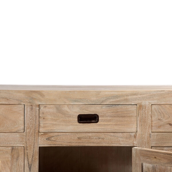 Μπουφές ξύλινος με 3 πόρτες και 3 συρτάρια κιμωλία (150x41x90)cm