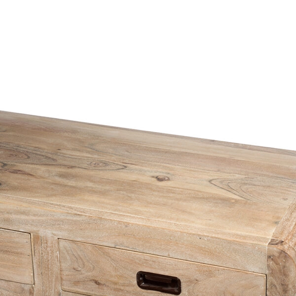 Μπουφές ξύλινος με 3 πόρτες και 3 συρτάρια κιμωλία (150x41x90)cm