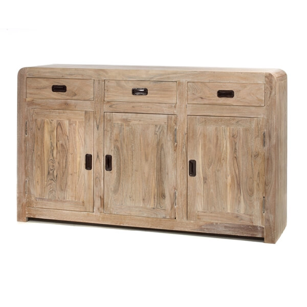 Μπουφές ξύλινος με 3 πόρτες και 3 συρτάρια κιμωλία (150x41x90)cm