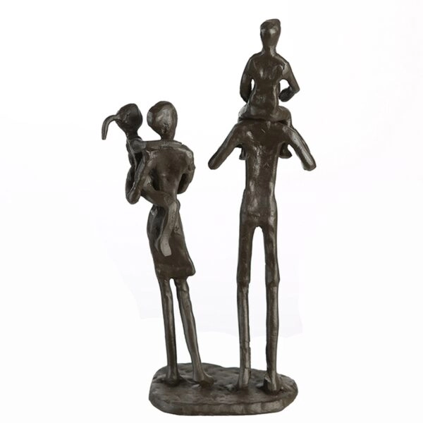 Γλυπτό "Family" Family Motif Σίδερο Brown PU 10x6x22cm