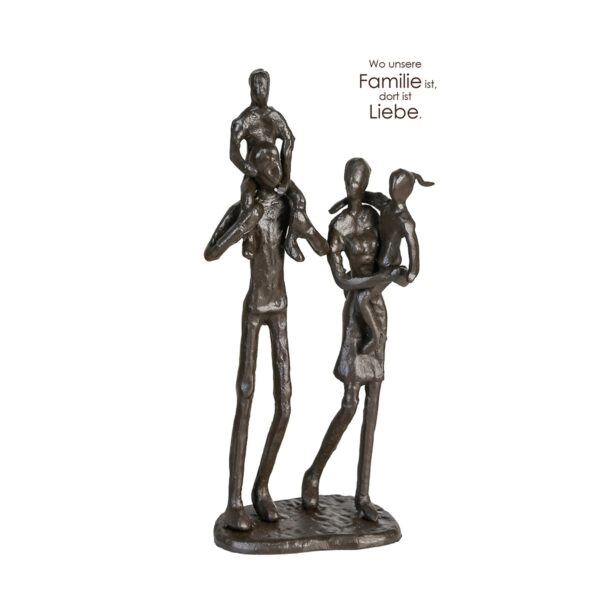 Γλυπτό "Family" Family Motif Σίδερο Brown PU 10x6x22cm