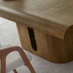 Artekko Asos Καφέ Τραπεζαρία MDF (200x110x77)cm