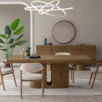 Artekko Asos Καφέ Τραπεζαρία MDF (200x110x77)cm