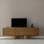 Artekko Asos Καφέ Έπιπλο Τηλεόρασης MDF (205x45x67)cm