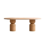 Artekko Begonvil Καφέ Ξύλινη Τραπεζαρία (220x105x77)cm