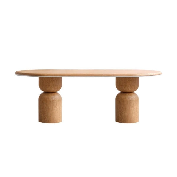 Artekko Begonvil Καφέ Ξύλινη Τραπεζαρία (220x105x77)cm