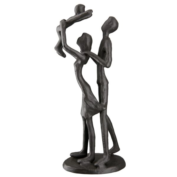 Γλυπτό "Familiengluck" Σίδερο Brown PU 9x5.5x20cm