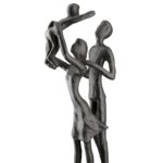 Γλυπτό "Familiengluck" Σίδερο Brown PU 9x5.5x20cm