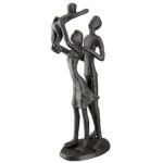 Γλυπτό "Familiengluck" Σίδερο Brown PU 9x5.5x20cm