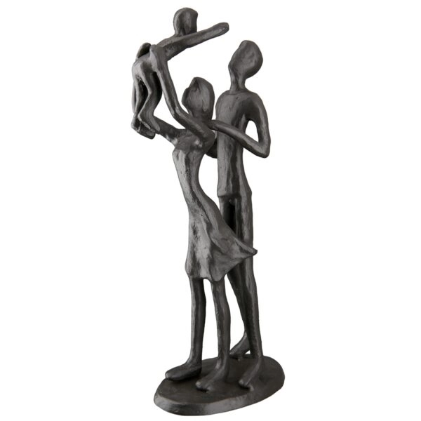 Γλυπτό "Familiengluck" Σίδερο Brown PU 9x5.5x20cm