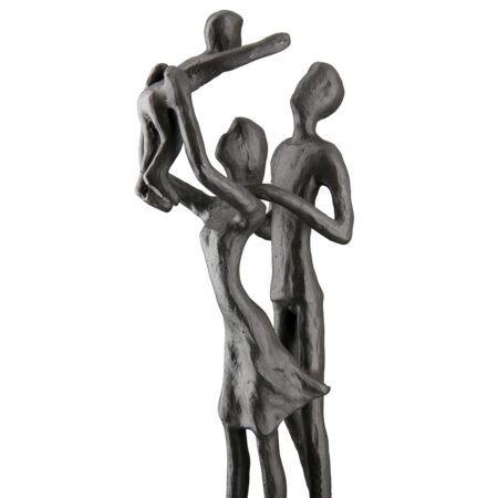 Γλυπτό 'Familiengluck' Σιδερένιο Καφέ 5.5x9x20cm