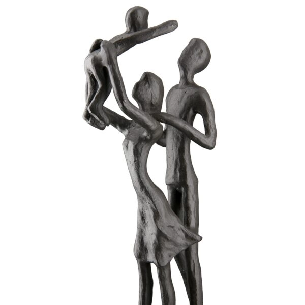 Γλυπτό "Familiengluck" Σίδερο Brown PU 9x5.5x20cm