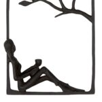 Ανάγλυφο τοίχου Ορθογώνιο Μεταλλικό Σκούρο Καφέ 14X5X17Cm 14X5X17Cm