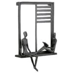 Ανάγλυφο τοίχου Ορθογώνιο Μεταλλικό Σκούρο Καφέ 17X9X25Cm 17X9X25Cm