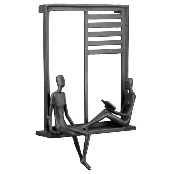 Ανάγλυφο τοίχου Ορθογώνιο Μεταλλικό Σκούρο Καφέ 17X9X25Cm 17X9X25Cm