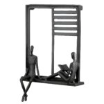 Ανάγλυφο τοίχου Ορθογώνιο Μεταλλικό Σκούρο Καφέ 17X9X25Cm 17X9X25Cm