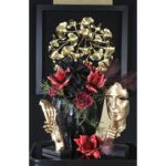 Γλυπτό Hands "Two Hands" Πολυρεζίνη Χρυσό PU 13.5x8x29cm
