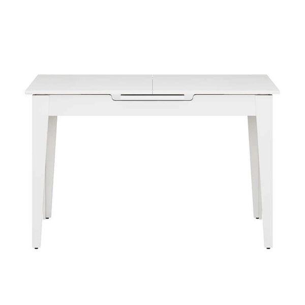 Τραπέζι Trendline Megapap επεκτεινόμενο χρώμα λευκό 120/150x70x75εκ.