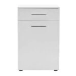 Ντουλάπι - Καλάθι απλύτων Diamond Megapap χρώμα λευκό gloss 52x38x83εκ.