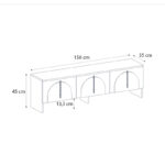 Έπιπλο τηλεόρασης Rebel Megapap χρώμα rota oak - sandstone 150x35x45εκ.
