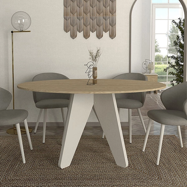 Τραπέζι Rebel Megapap χρώμα rota oak - sandstone 150x90x75εκ.