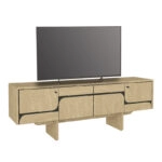 Έπιπλο τηλεόρασης Lava Megapap χρώμα rota oak - ανθρακί 150x35x51,3εκ.