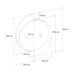 Καθρέπτης τοίχου Sevilla Μegapap χρώμα sandstone - travertine 59,2x2,2x69εκ.