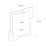 Καθρέπτης τοίχου Selinos Μegapap χρώμα sandstone - rota oak 65x2,2x85εκ.