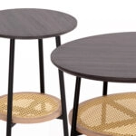 ΣΕΤ 2ΤΜΧ ΤΡΑΠΕΖΙΑ ΣΑΛΟΝΙΟΥ SEWELL HM21087 MDF-ΜΕΤΑΛΛΟ-ΣΥΝΘΕΤΙΚΟ RATTAN Φ80εκ & Φ45εκ