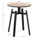 ΣΕΤ 2ΤΜΧ ΤΡΑΠΕΖΙΑ ΣΑΛΟΝΙΟΥ NORTON HM21088 MDF-ΜΕΤΑΛΛΟ Φ80εκ & Φ45εκ