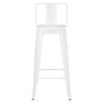 ΣΚΑΜΠΟ BAR ME ΠΛΑΤΗ ΜΕΤΑΛΛΙΚΟ MELITA-PRO HM8643.41 ΛΕΥΚΟ ΜΑΤ 42x42x100Υεκ.