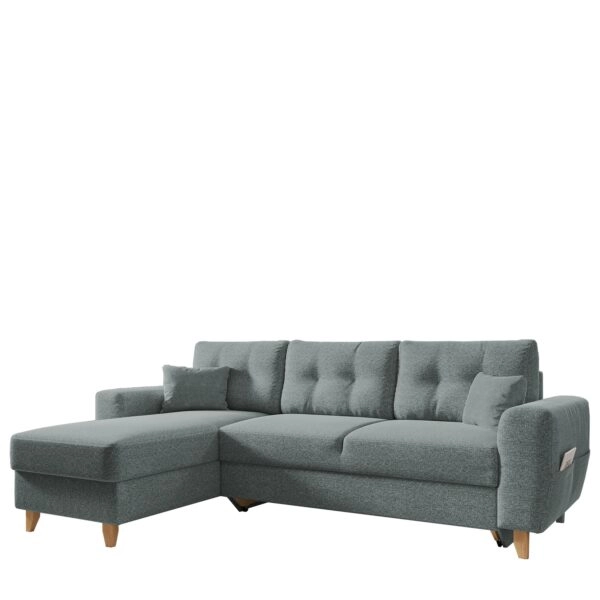 Καναπές Γωνιακός  Αναστρέψιμη Γωνία JESSIE 235x160x85cm Ανοιχτό Γκρι