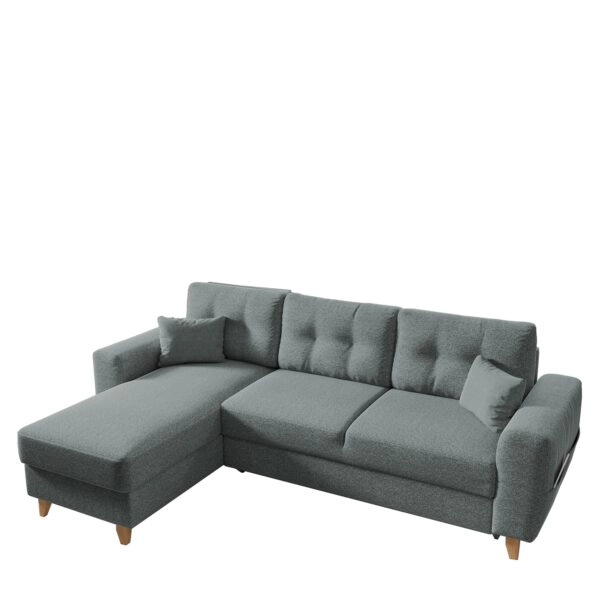 Καναπές Γωνιακός  Αναστρέψιμη Γωνία JESSIE 235x160x85cm Ανοιχτό Γκρι