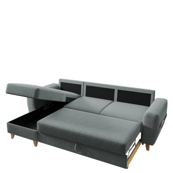 Καναπές Γωνιακός  Αναστρέψιμη Γωνία JESSIE 235x160x85cm Ανοιχτό Γκρι