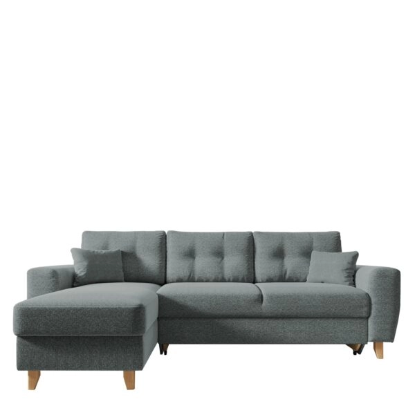 Καναπές Γωνιακός  Αναστρέψιμη Γωνία JESSIE 235x160x85cm Ανοιχτό Γκρι