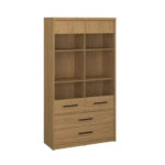 Βιτρίνα Pavi Βελανιδιά με 2 συρτάρια 84.3x33.8x156.4cm