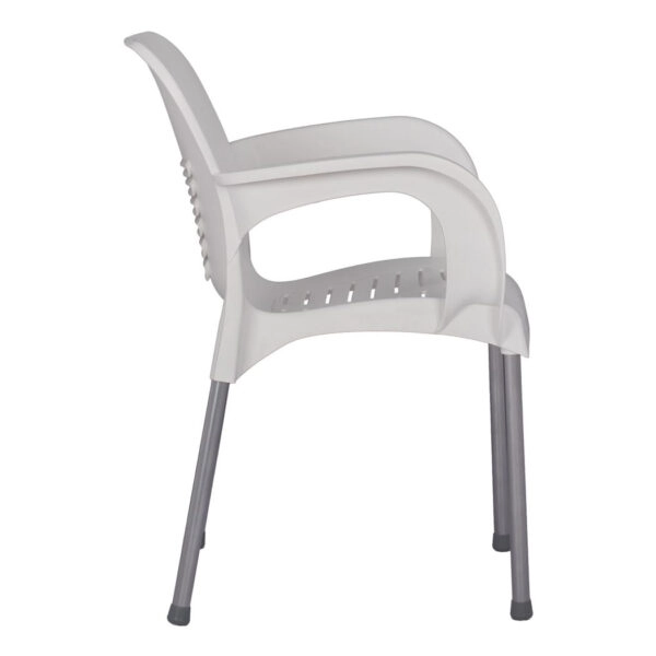 Καρέκλα Κήπου Eco Λευκό Ανακυκλωμένο PP 60x50x80xcm