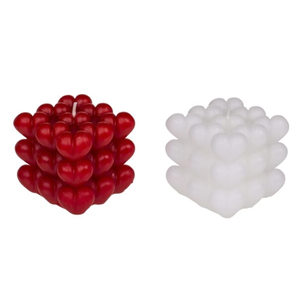 Κερί Καρδιές 6cm Σε 2 Χρώματα