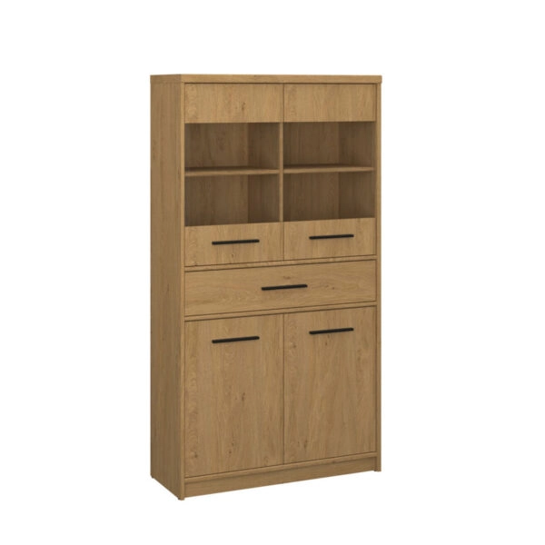 Βιτρίνα Pavi Βελανιδιά 84.3x33.8x156.4cm