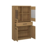 Βιτρίνα Pavi Βελανιδιά 84.3x33.8x156.4cm