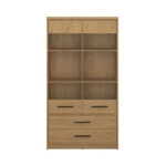 Βιτρίνα Pavi Βελανιδιά με 2 συρτάρια 84.3x33.8x156.4cm