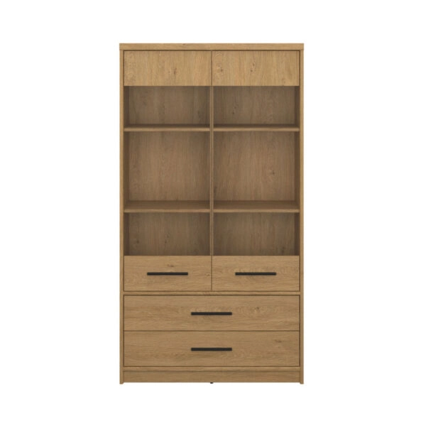 Βιτρίνα Pavi Βελανιδιά με 2 συρτάρια 84.3x33.8x156.4cm