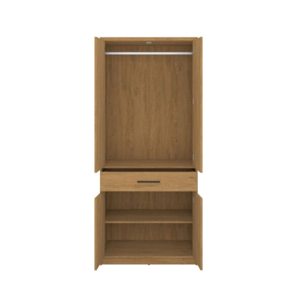 Ντουλάπα Δίφυλλη Pavi Βελανιδιά 84.3x55.1x197.2cm