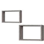 Ράφια  Γκρι Δρυς 40x27x12cm/36.5x23.5x12cm 2Τμχ