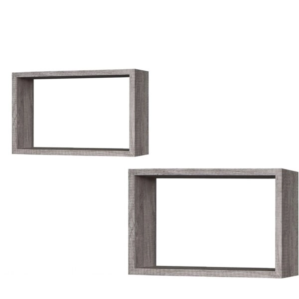 Ράφια  Γκρι Δρυς 40x27x12cm/36.5x23.5x12cm 2Τμχ