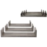 Σετ Ράφια  Γκρι Δρυς 60x15.5x8cm/50x15.5x8cm/40x15.5x8cm 3Τμχ