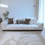 Artekko Pamukkale Τριθέσιος Λευκός Καναπές με Μπουκλέ Ύφασμα (240x100x80)cm