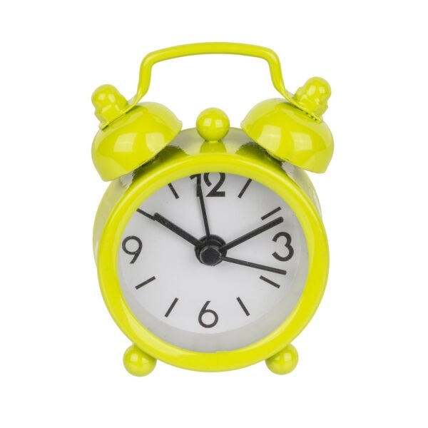 Μίνι Ξυπνητήρι Μέταλλο 6x4cm Σε 6 Χρώματα