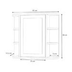Καθρέπτης μπάνιου Diro Μegapap χρώμα λευκό 65x17,5x60εκ.